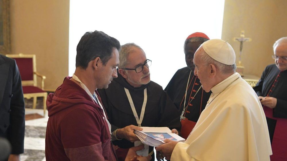 Pope Francis receives photos with the names of 270 people killed in Brumadinho, Brazil